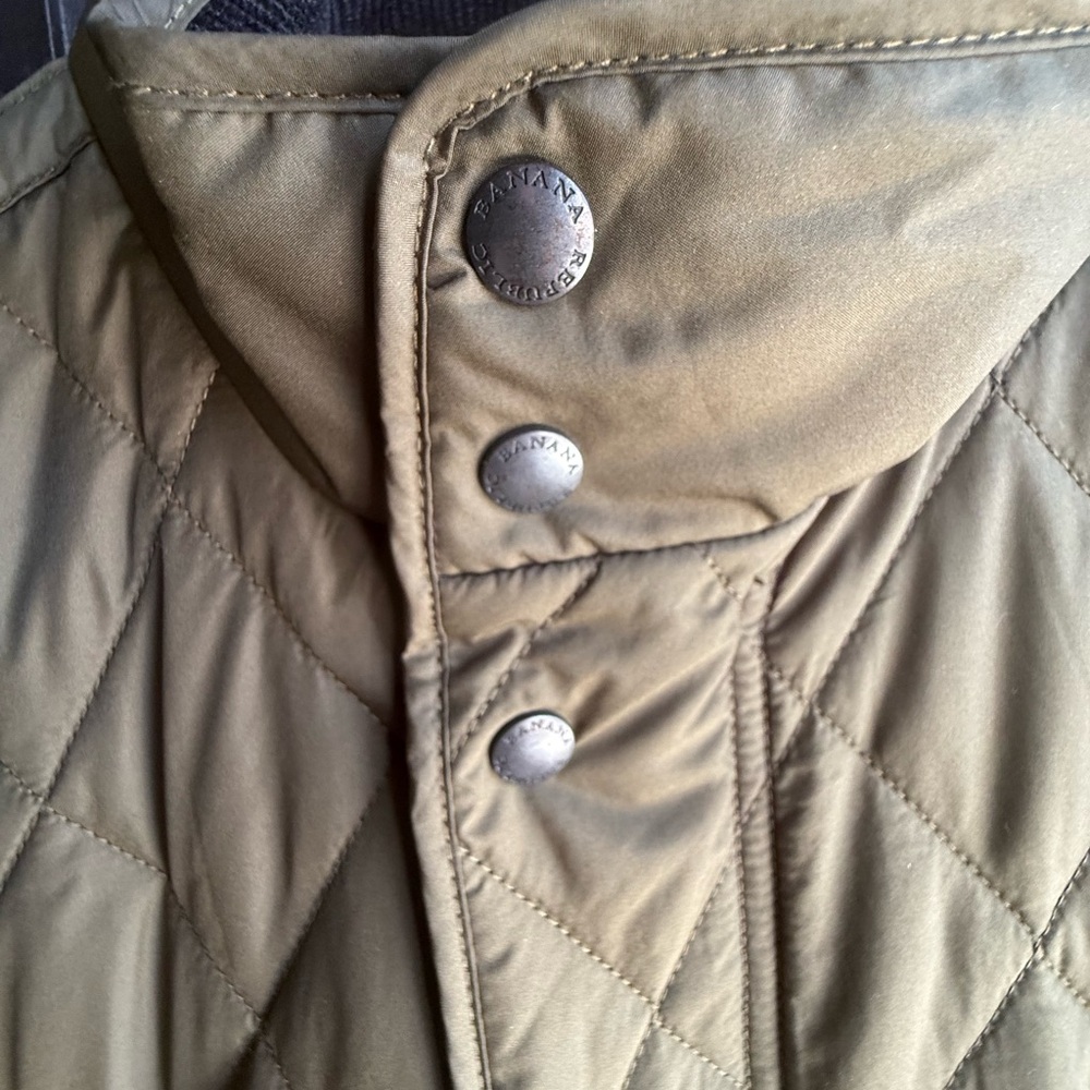 Banana Republic Green Quilted Mens Vest Size Medium - Picture 3 of 14